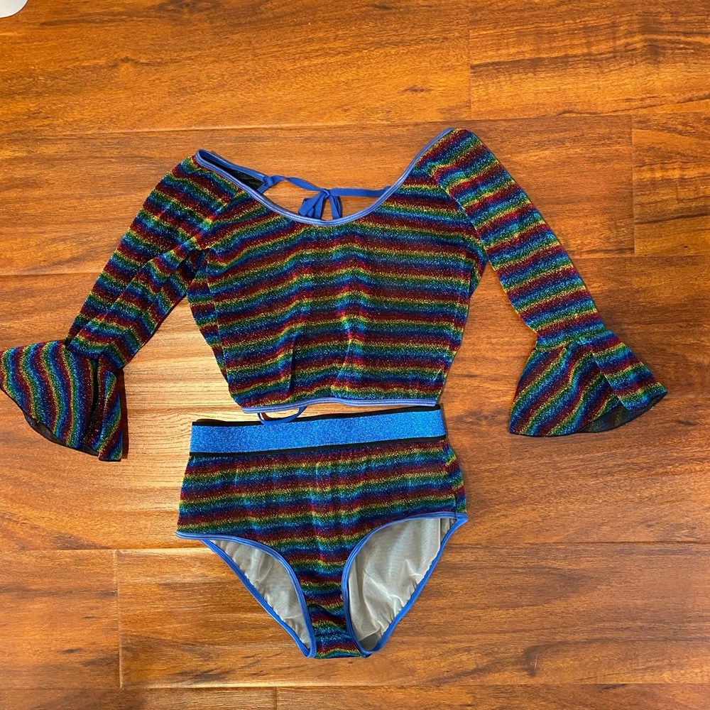 DollsKill Rainbow Two Piece Festival Set